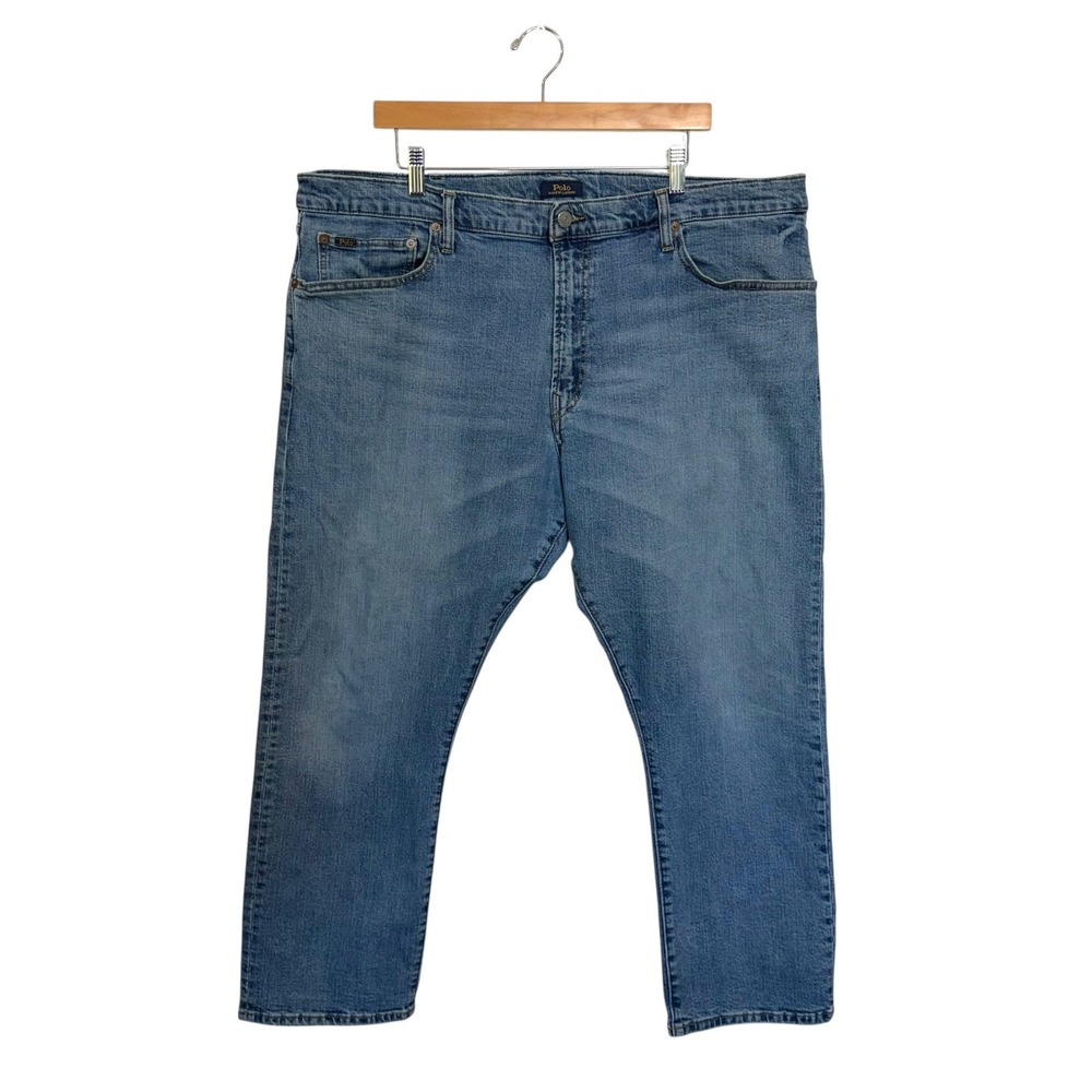 Polo Ralph Lauren Blue Solid Classic Hampton Straight Jeans, 42 x 30